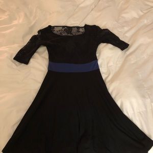 Guess lace top black dress